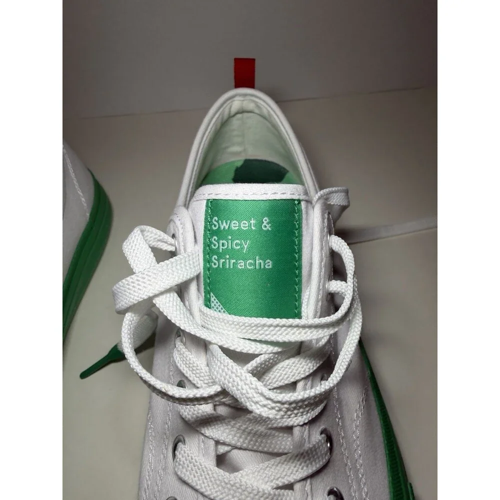 Chick-fil-A Sweet & Spicy Sriracha Sneakers Men's‎ 11 White Green Canvas Shoes